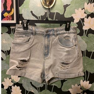 PacSun Light Wash Mom Shorts